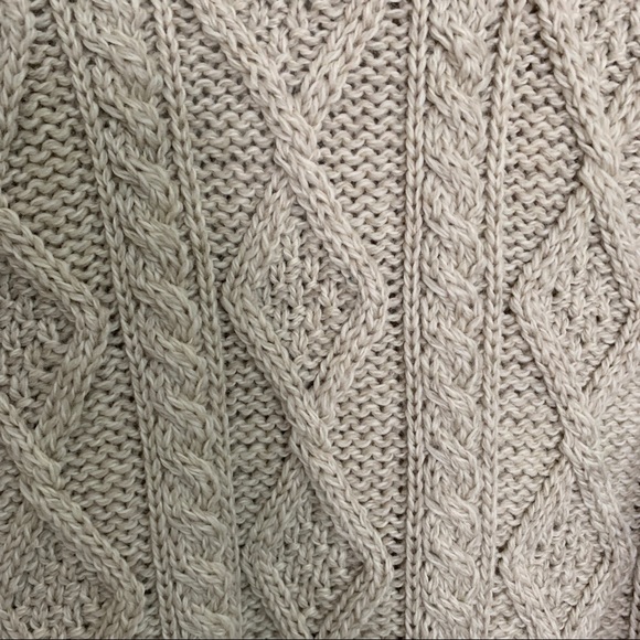 INIS CRAFTS Chunky Cabled Fisherman Zip Cardigan - Picture 6 of 7